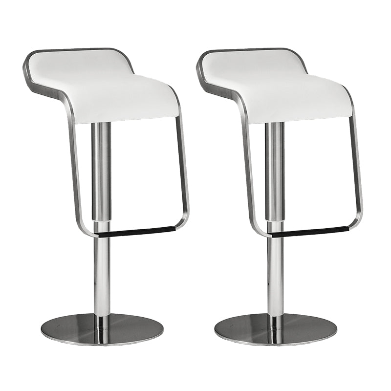 Modern Style Adjustable Backrest Counter Stool with Leather Cushion