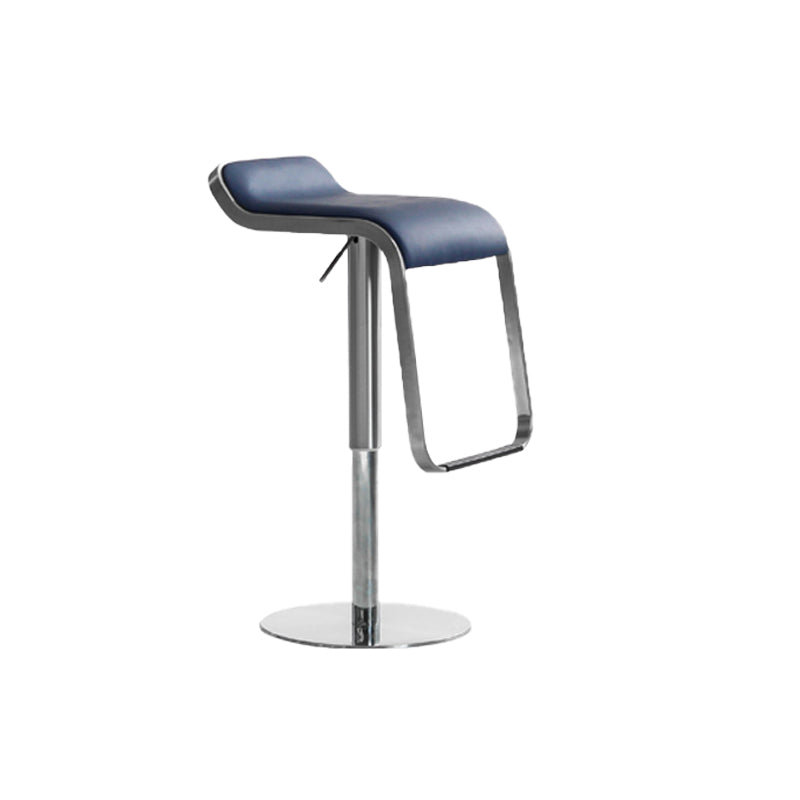 Modern Style Adjustable Backrest Counter Stool with Leather Cushion