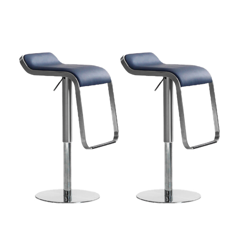 Modern Style Adjustable Backrest Counter Stool with Leather Cushion