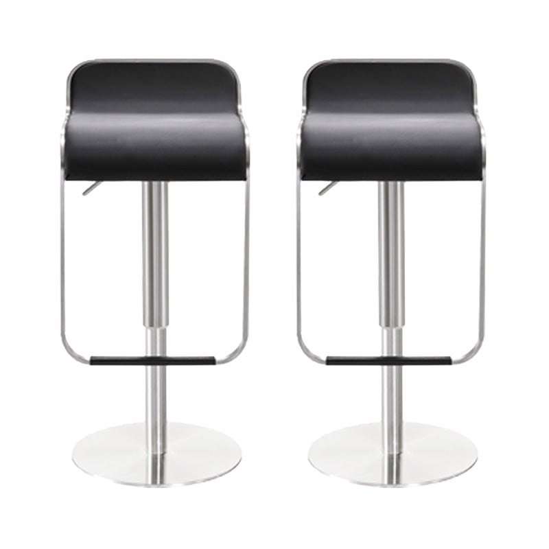 Modern Style Adjustable Backrest Counter Stool with Leather Cushion