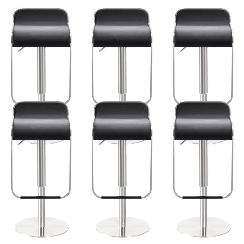 Modern Style Adjustable Backrest Counter Stool with Leather Cushion