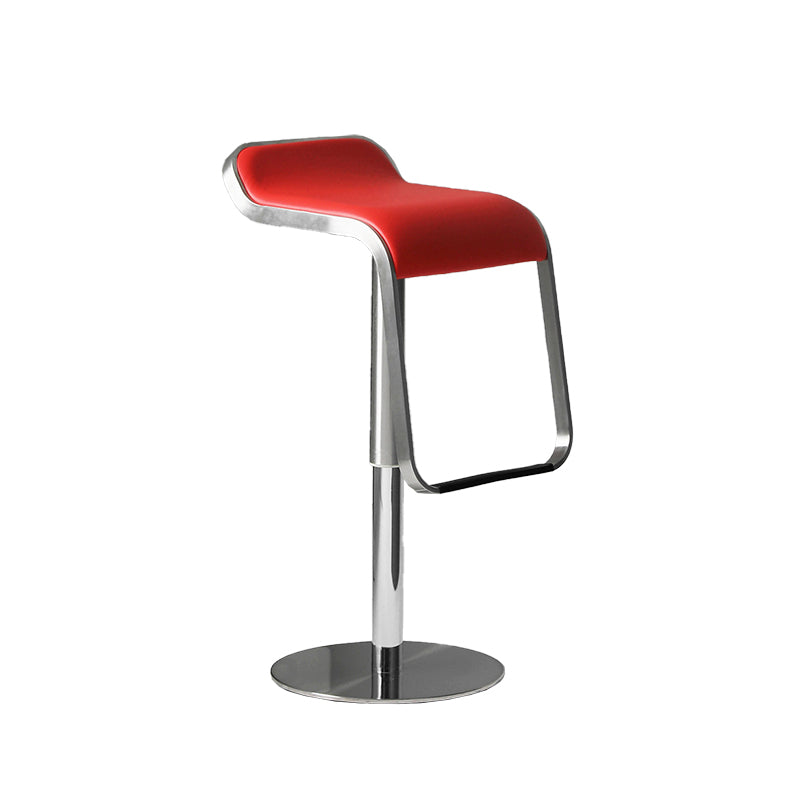 Modern Style Adjustable Backrest Counter Stool with Leather Cushion