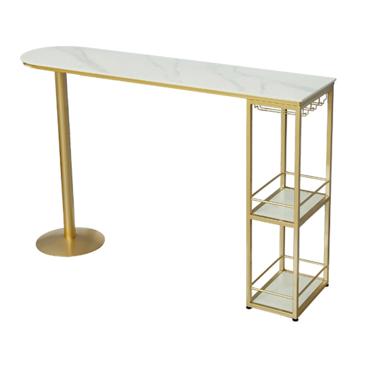 2/3 Pieces Oval Glam Bar Stool and Table Set for Dining Room