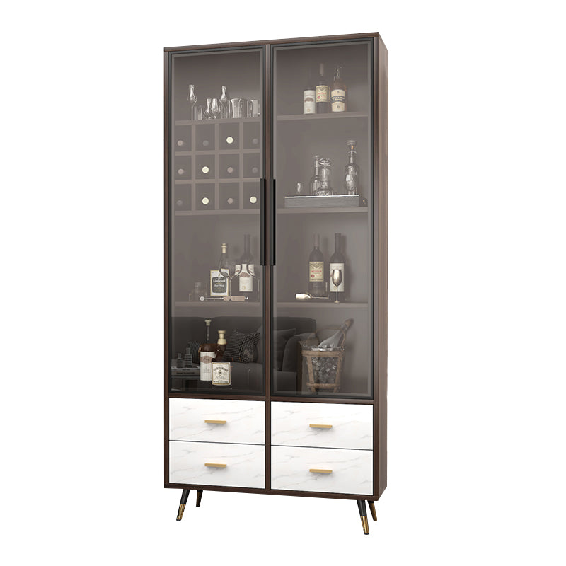 Floor Wine Bottle Holder Solid Wood Wine Bottle Rack for Living Room