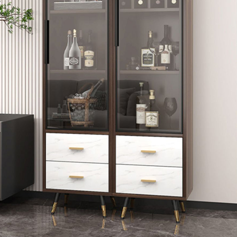 Floor Wine Bottle Holder Solid Wood Wine Bottle Rack for Living Room