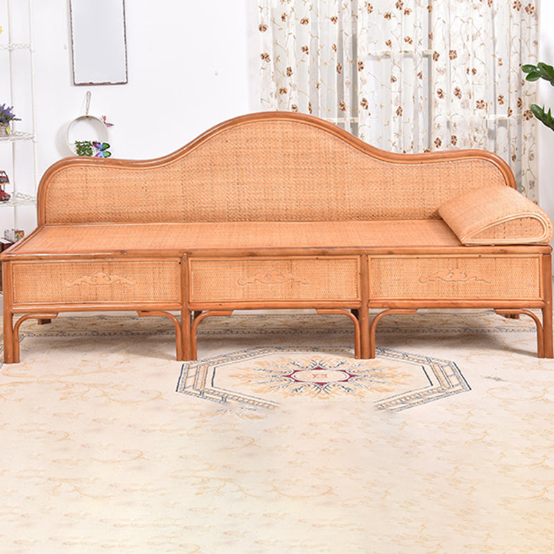 33" H Rattan Accent Chaise Lounge Chair/TV Chair with Pillow