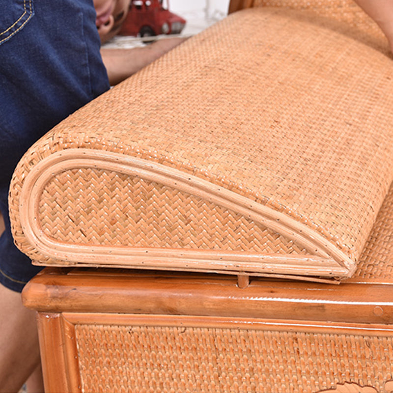 33" H Rattan Accent Chaise Lounge Chair/TV Chair with Pillow