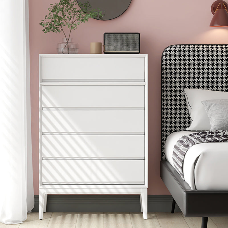 Modern Vertical Wood Storage Chest with Soft-Close Drawers for Home