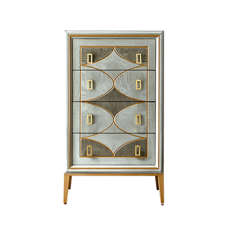 Glam Style Storage Wood Chest with Soft-Close Drawers for Home