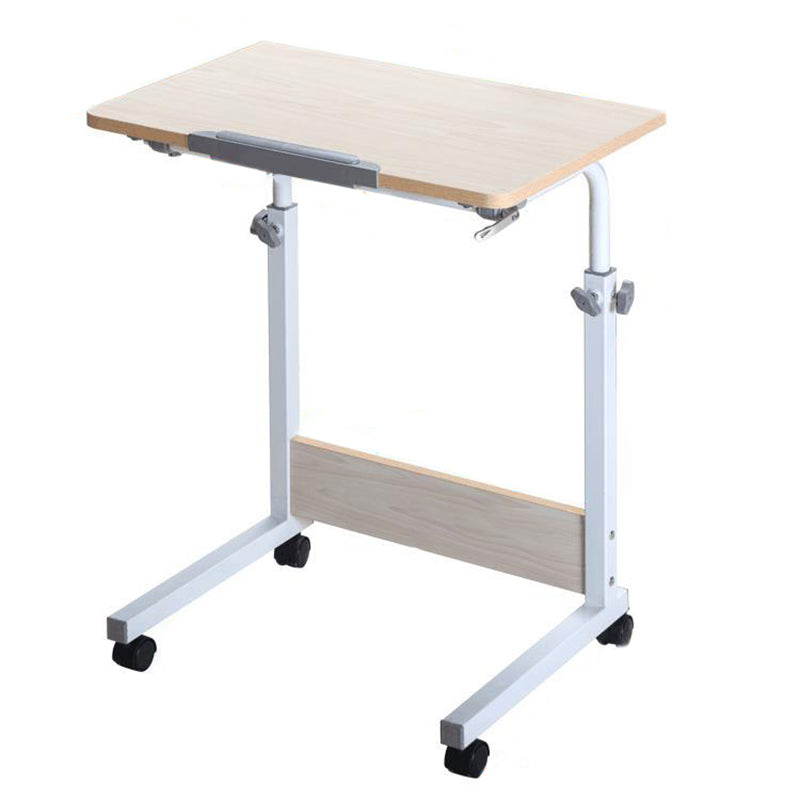 Modern Standing Desk Wooden Rectangular Writing Desk with Caster Wheel