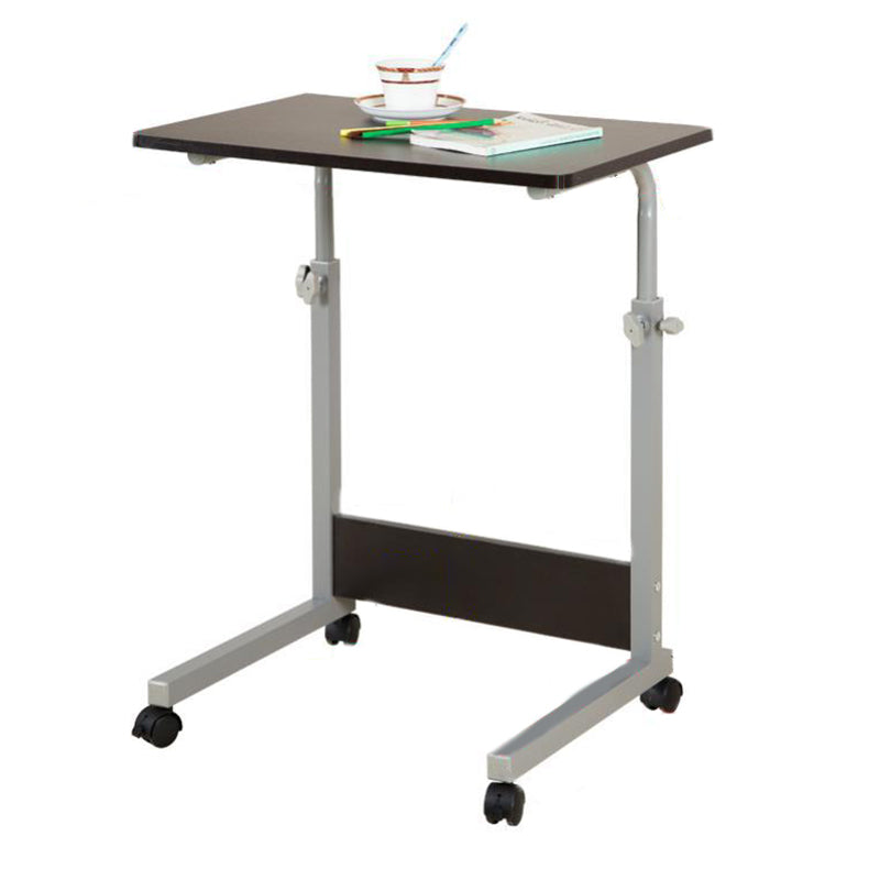 Modern Standing Desk Wooden Rectangular Writing Desk with Caster Wheel