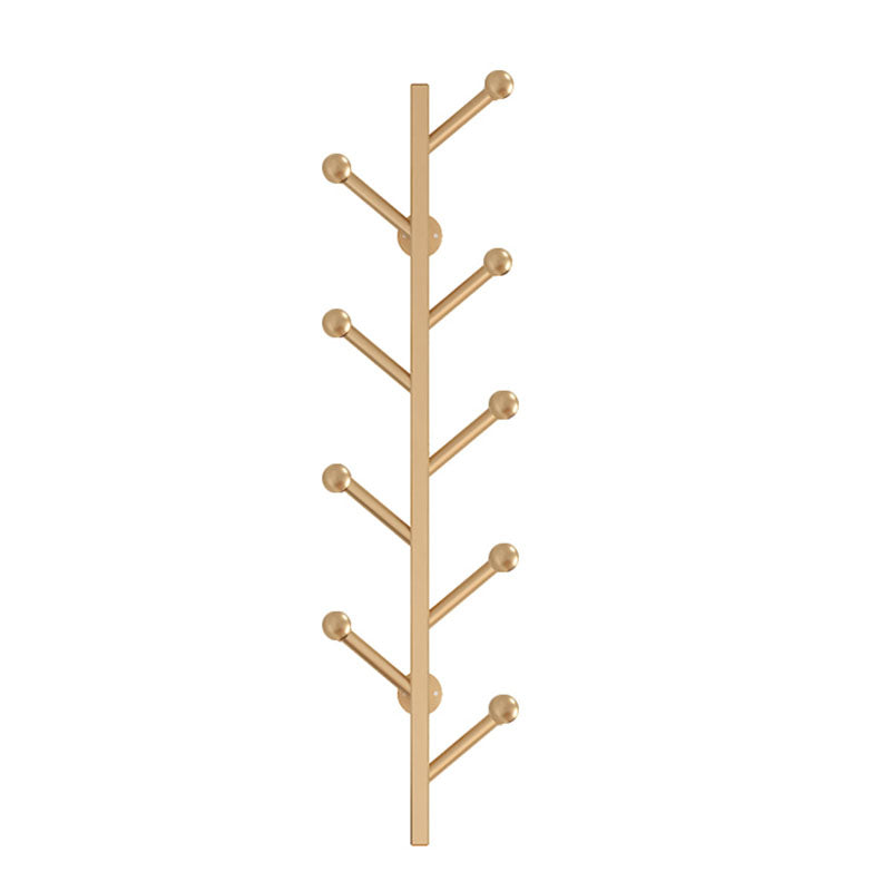 Modern Metal Coat Rack Wall Mounted 3.94" W Coat Hanger with Hooks