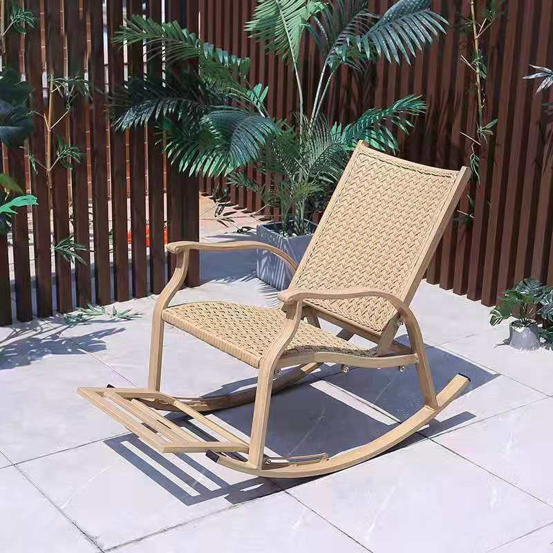 Modern Style Wood Rocking Chair Single Home Lounge Lazy Sofa Chair