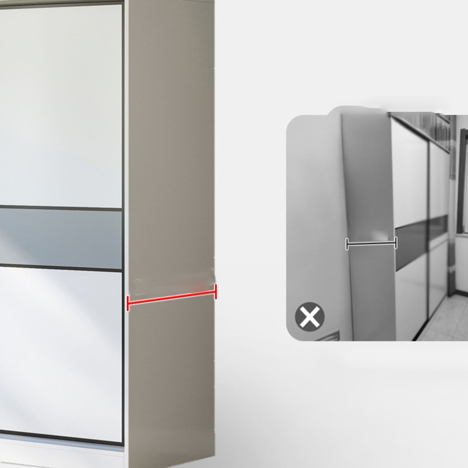 Sliding Wardrobe Armoire with Shelves Engineered Wood Wardrobe Cabinet