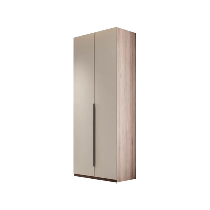 Hinged Storage Cabinet Modern Wardrobe Armoire with Garment Rod