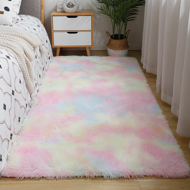 Polyster Minimalist Ombre Print Rectangle Living Room Shag Indoor Rug