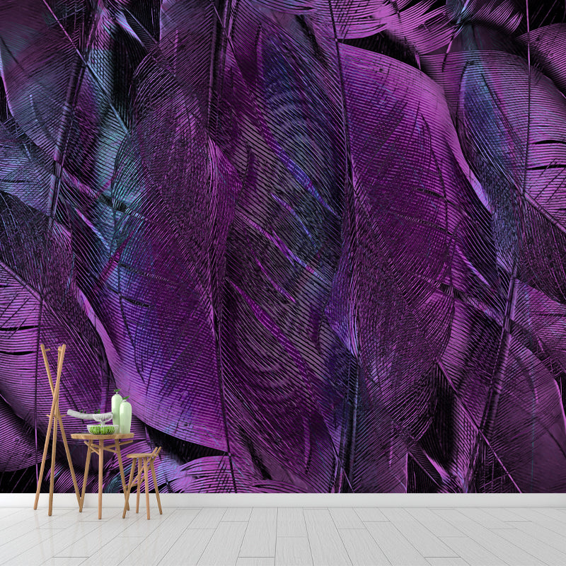 Decorative Wall Mural Photography Feather Living Room Modern Mildew Resistant