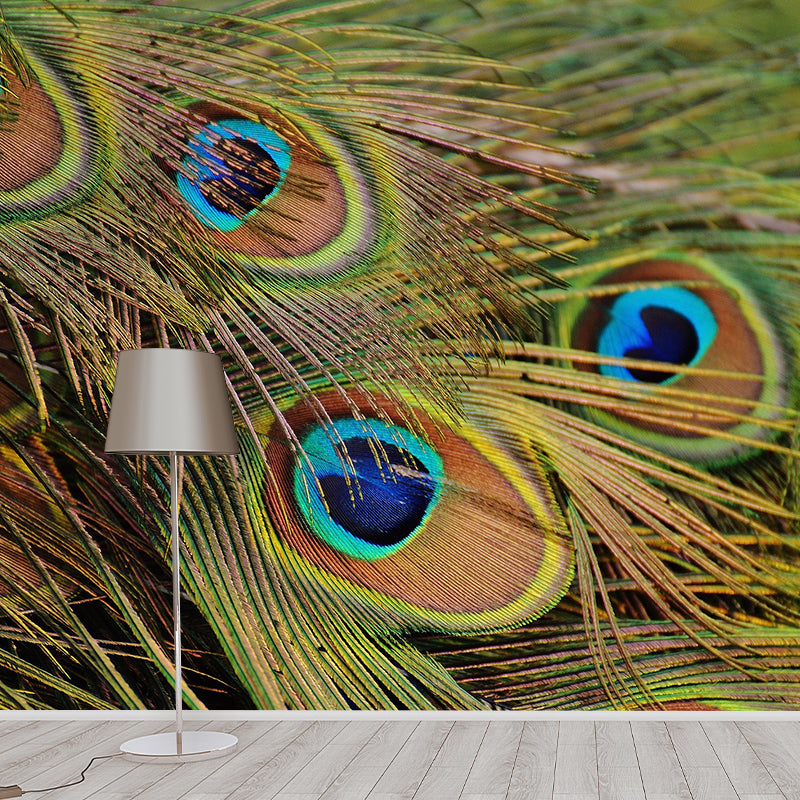 Photography Decorative Wall Mural Feather Pattern Non-Pasted Mildew Resistant