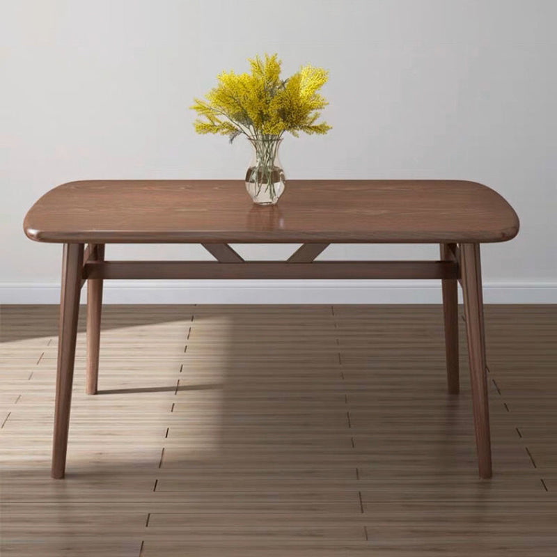 Contemporary Rectangular Dining Table with Legs for 2-4 People