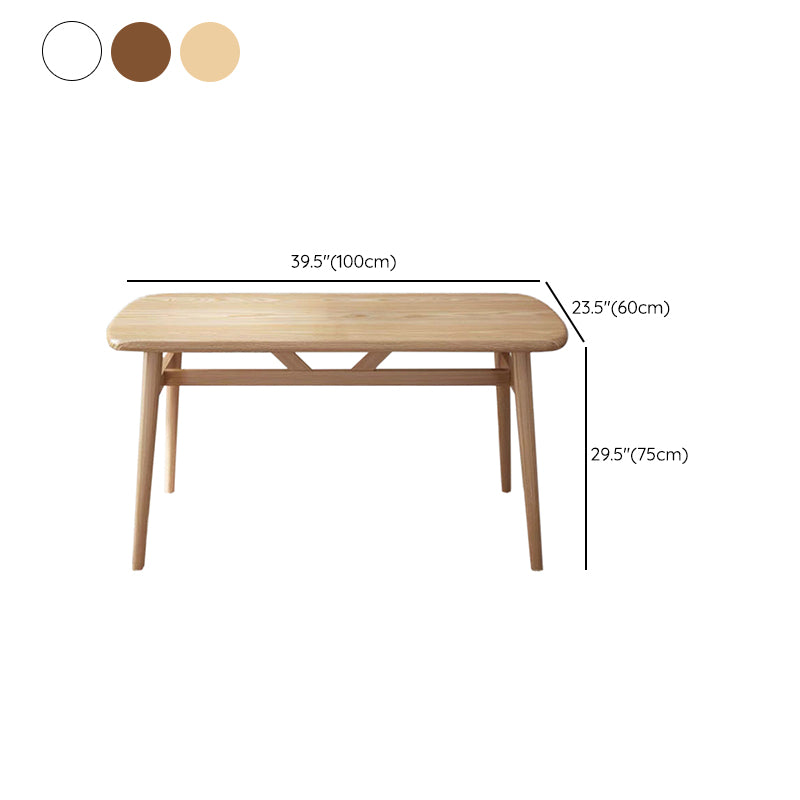 Contemporary Rectangular Dining Table with Legs for 2-4 People