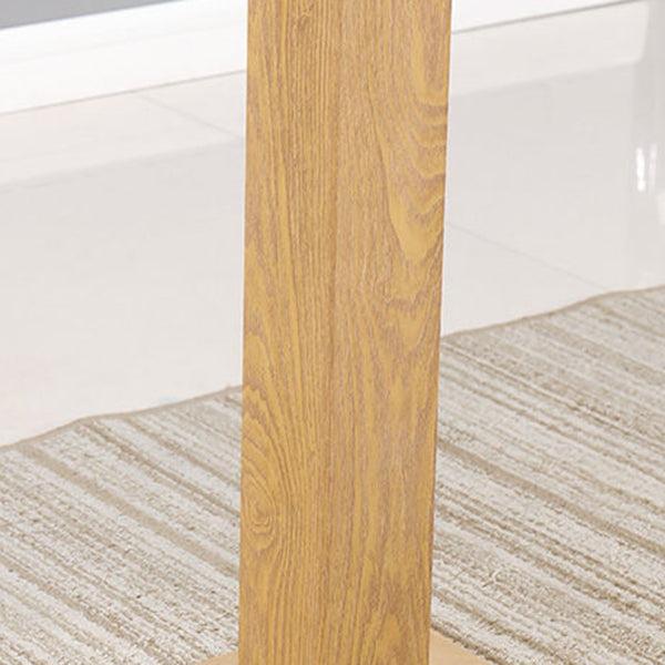 Contemporary Round and Wooden Square Dining Table for 2 People