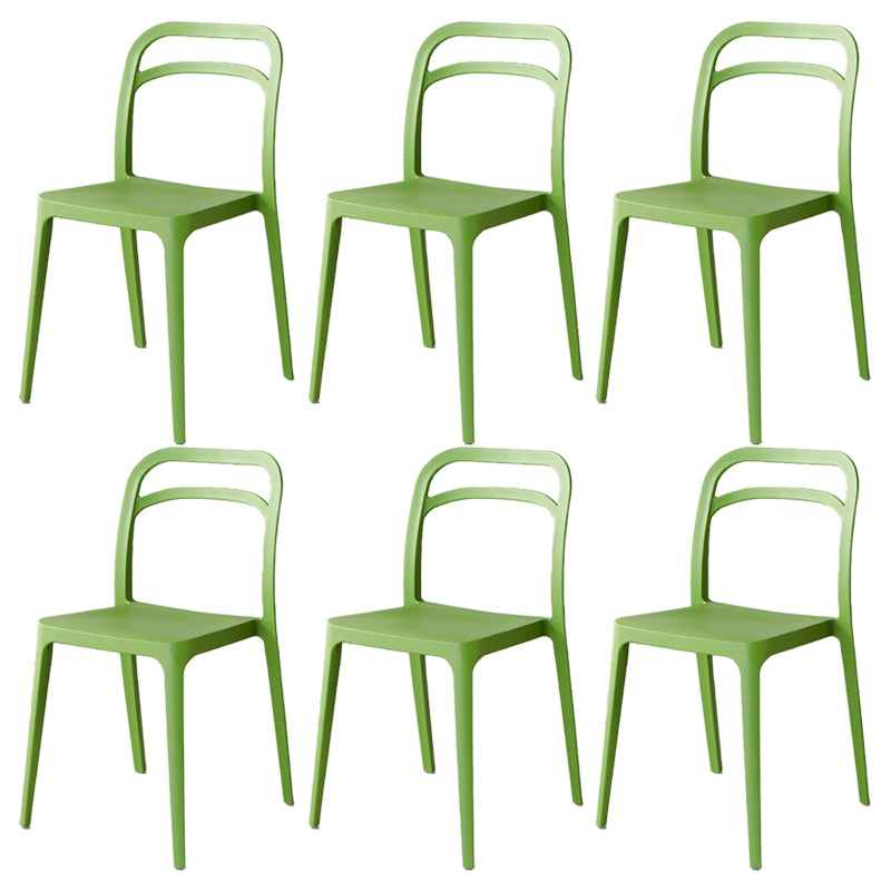 Contemporary Style Open Back Plastic Dining Side Chair for Home Use