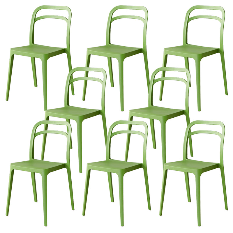 Contemporary Style Open Back Plastic Dining Side Chair for Home Use