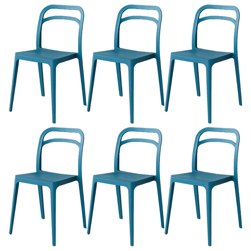 Contemporary Style Open Back Plastic Dining Side Chair for Home Use