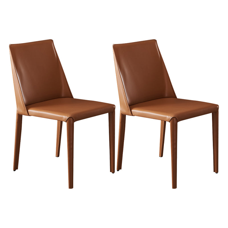 Contemporary Faux Leather and Metal Dining and Accent Chairs