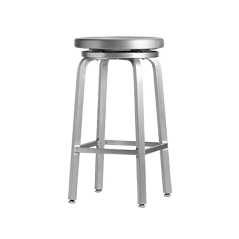 Contemporary Backless Metal Counter Stool with 4 Legs for Dining Room