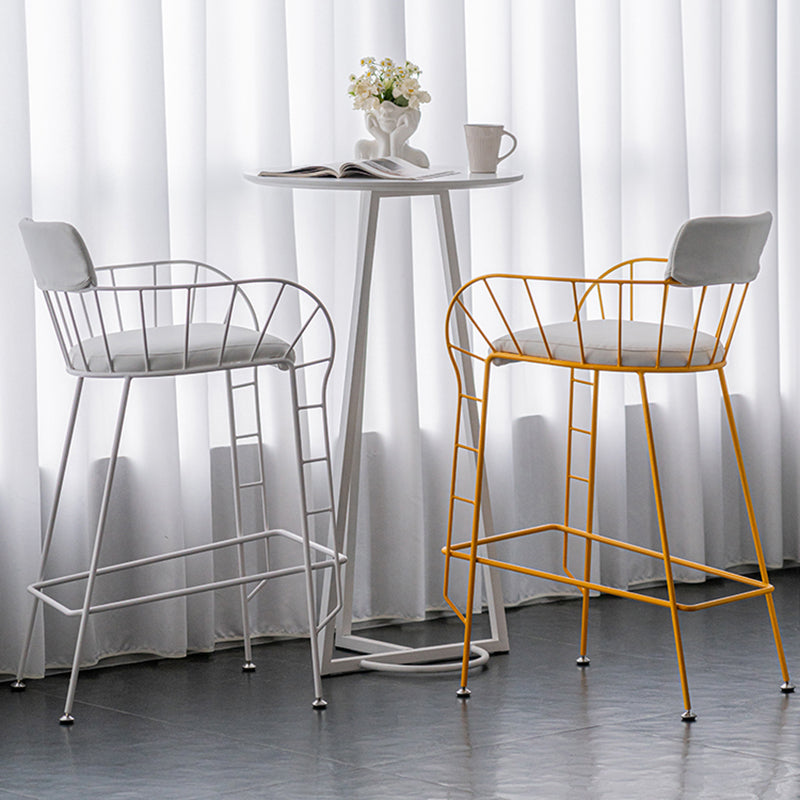 Contemporary 39" Height Backrest Counter Stool with Leather Cushion