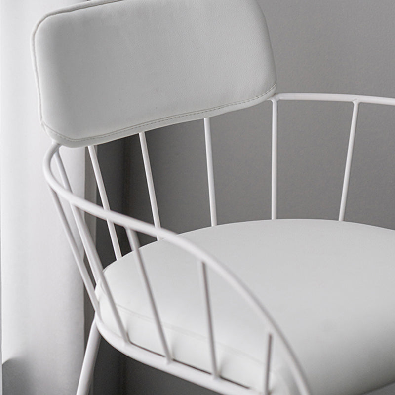 Contemporary 39" Height Backrest Counter Stool with Leather Cushion