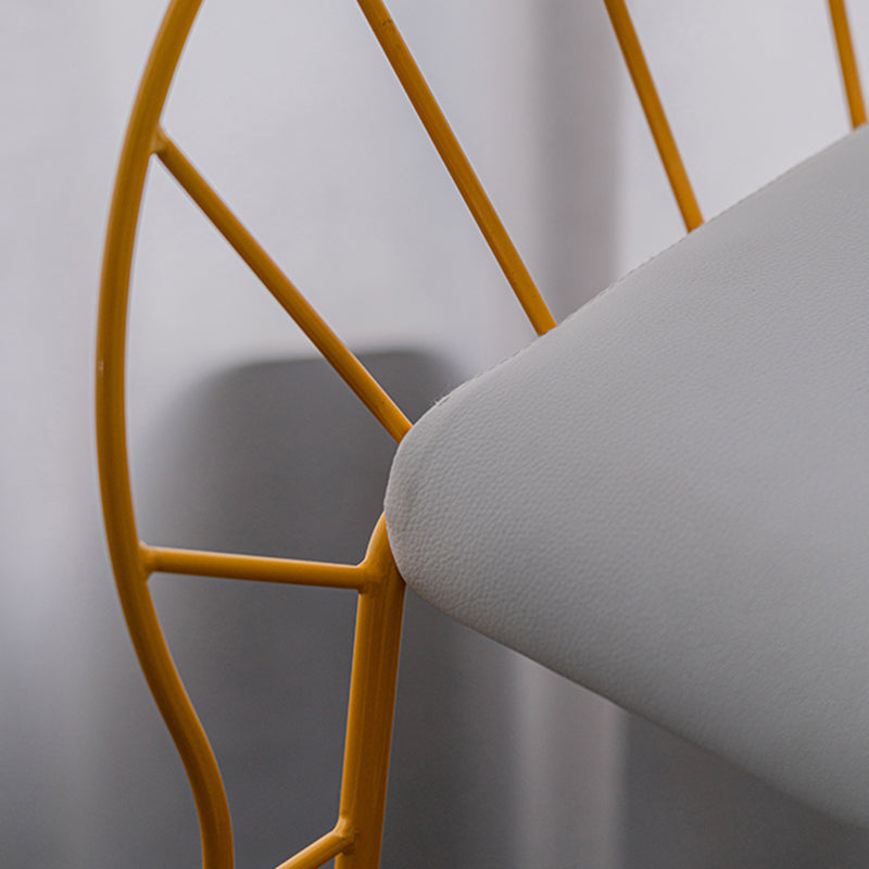 Contemporary 39" Height Backrest Counter Stool with Leather Cushion