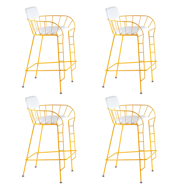 Contemporary 39" Height Backrest Counter Stool with Leather Cushion