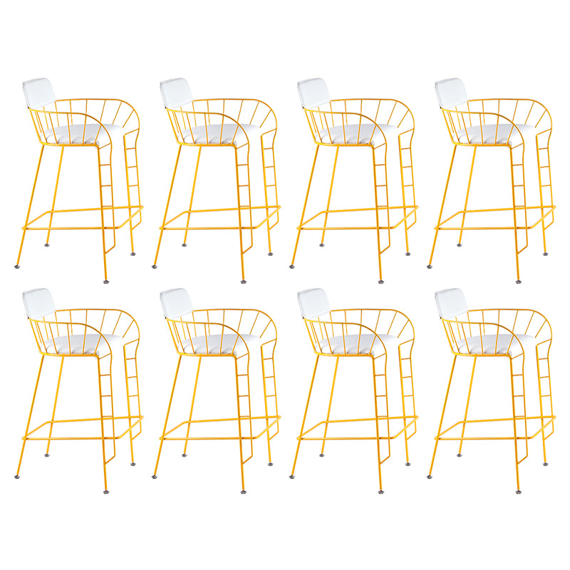 Contemporary 39" Height Backrest Counter Stool with Leather Cushion