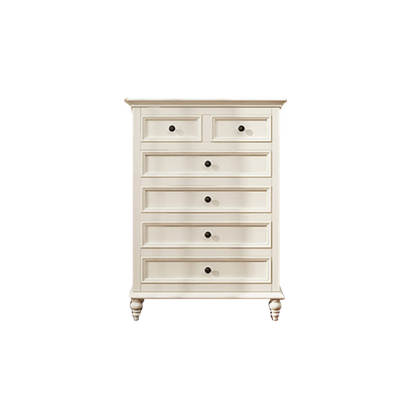 Scandinavian White Wooden Storage Chest Drawers Included for Home