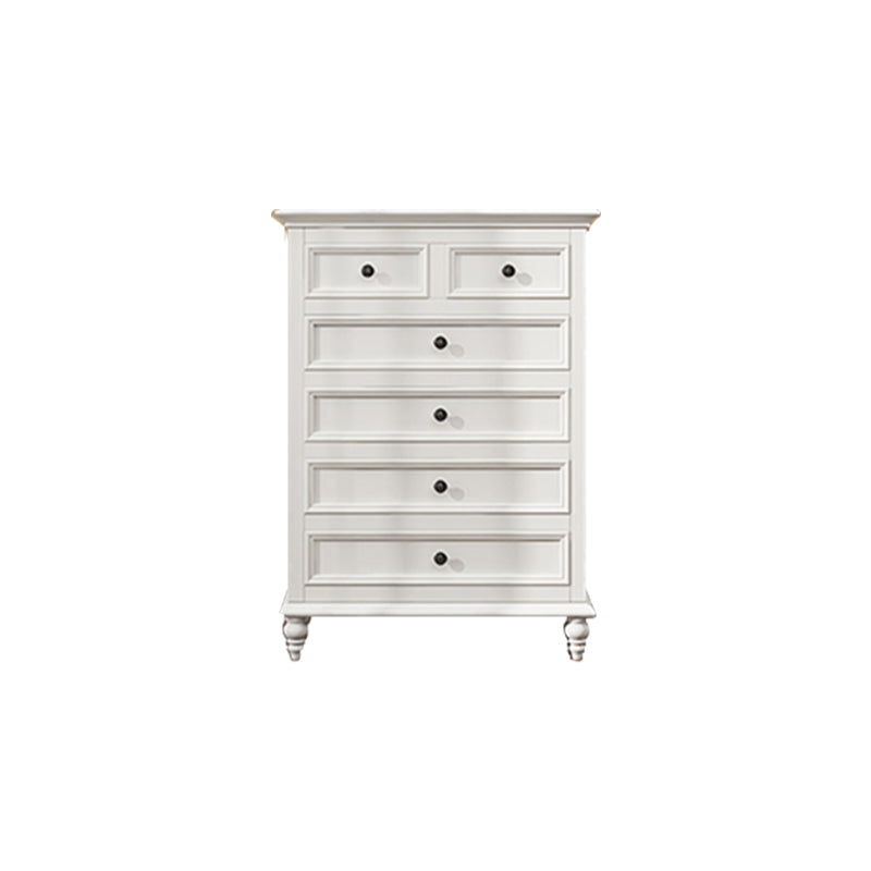 Scandinavian White Wooden Storage Chest Drawers Included for Home