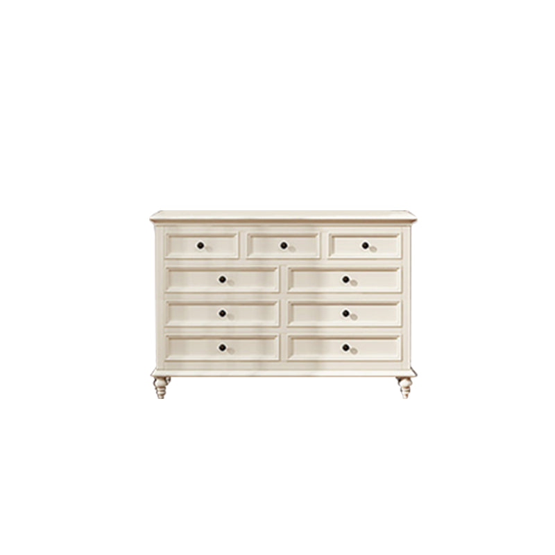 Scandinavian White Wooden Storage Chest Drawers Included for Home