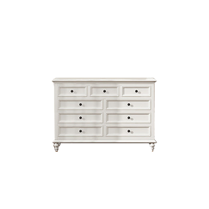 Scandinavian White Wooden Storage Chest Drawers Included for Home