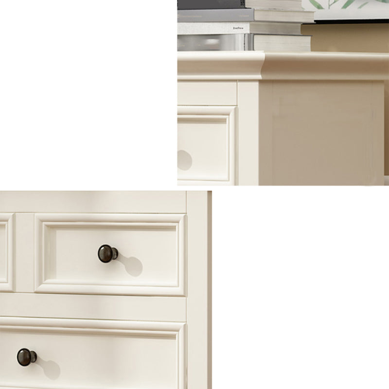 Scandinavian White Wooden Storage Chest Drawers Included for Home