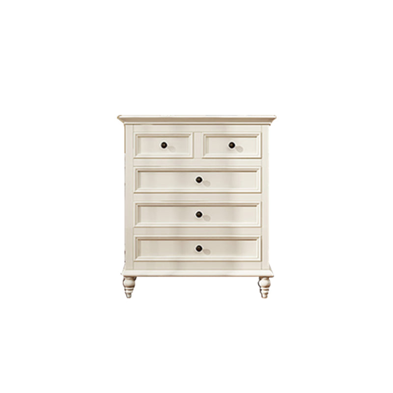 Scandinavian White Wooden Storage Chest Drawers Included for Home