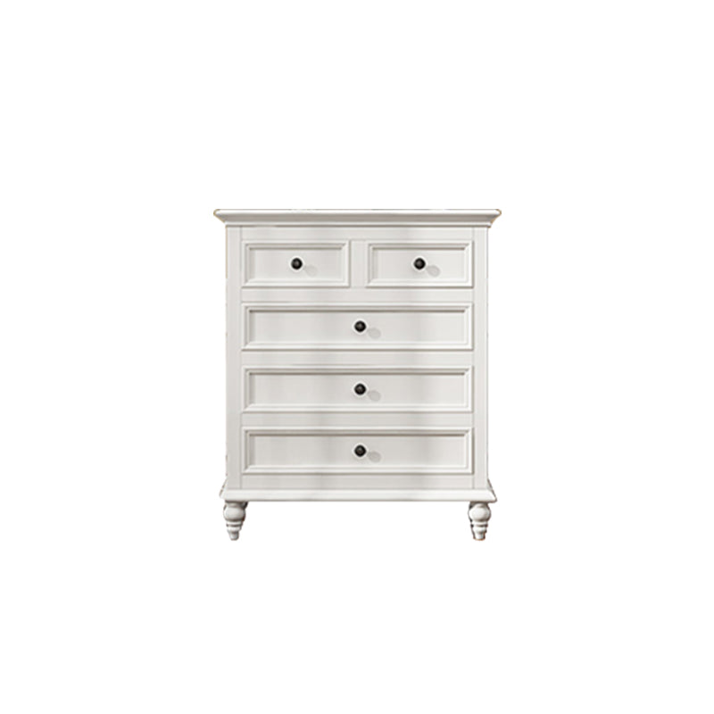 Scandinavian White Wooden Storage Chest Drawers Included for Home