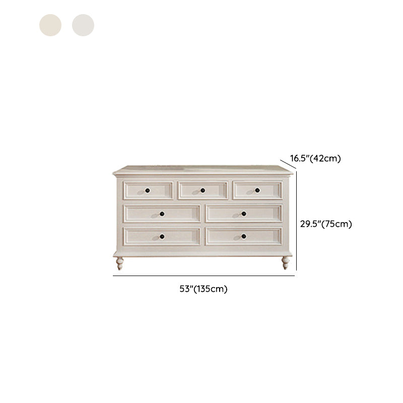 Scandinavian White Wooden Storage Chest Drawers Included for Home