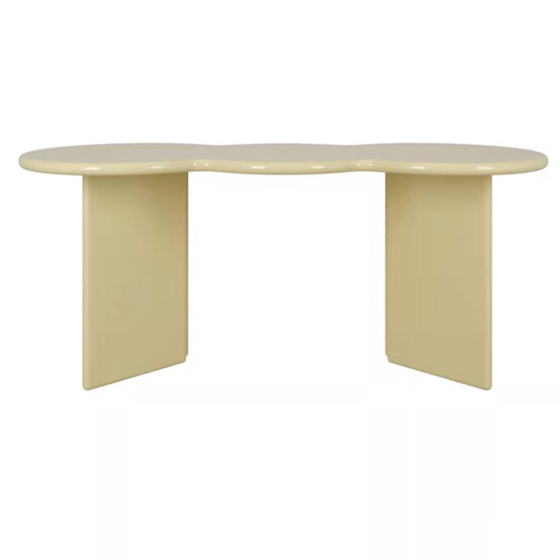 Irregular Shaped Office Laptop Table Wood Writing Desk with 4 Legs