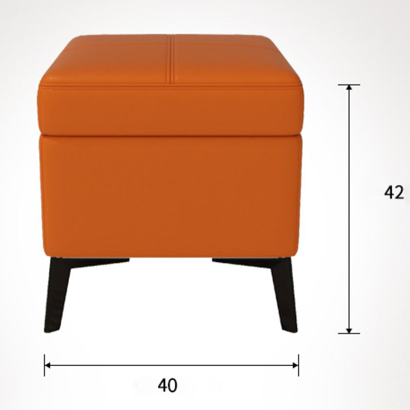 Rectangle Storage Ottomans Contemporary Leather Storage Ottomans with Legs