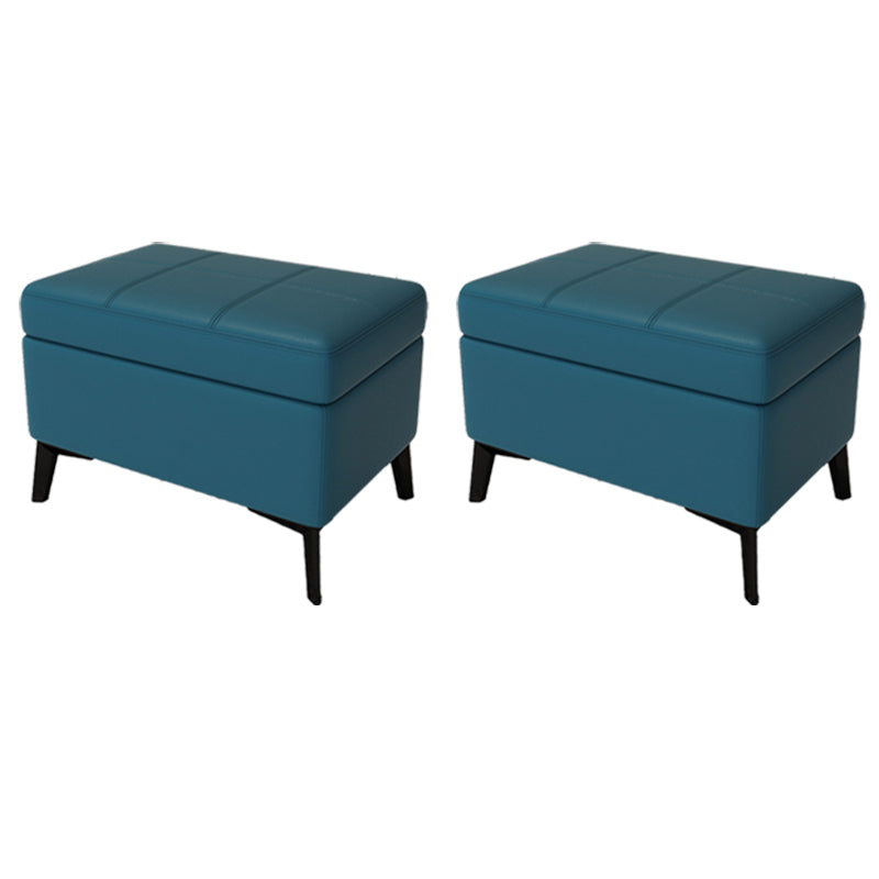 Rectangle Storage Ottomans Contemporary Leather Storage Ottomans with Legs
