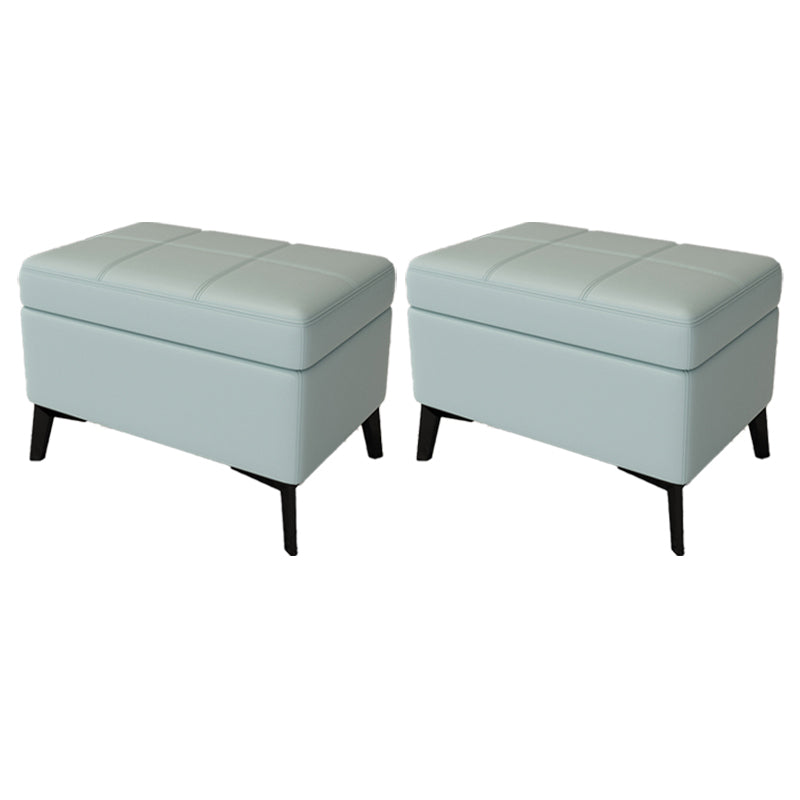 Rectangle Storage Ottomans Contemporary Leather Storage Ottomans with Legs