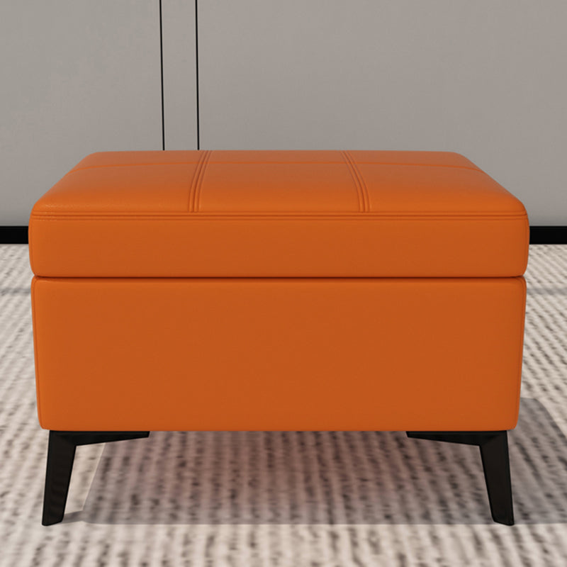 Rectangle Storage Ottomans Contemporary Leather Storage Ottomans with Legs
