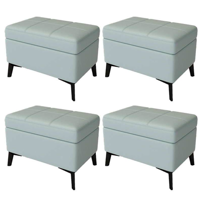 Rectangle Storage Ottomans Contemporary Leather Storage Ottomans with Legs