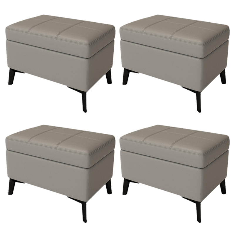 Rectangle Storage Ottomans Contemporary Leather Storage Ottomans with Legs
